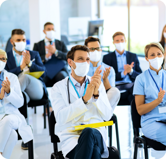 Dental team at seminar